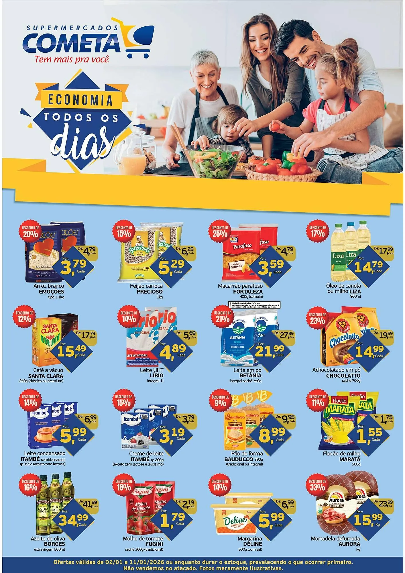 Encarte de Encarte Cometa Supermercados 2 de janeiro até 11 de janeiro 2026 - Pagina 1
