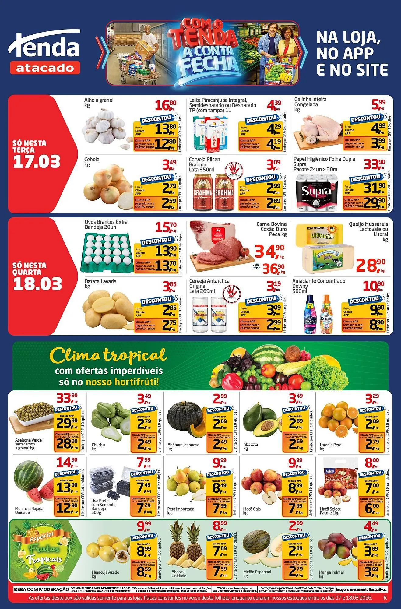 Encarte de Folheto Tenda Atacado 17 de março até 18 de março 2026 - Pagina 1