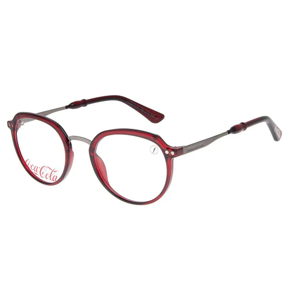 Armação Para Óculos de Grau Feminino Coca-Cola Garrafa 3D Multi Polarizado Vermelho - LV.MU.0683.0116 M