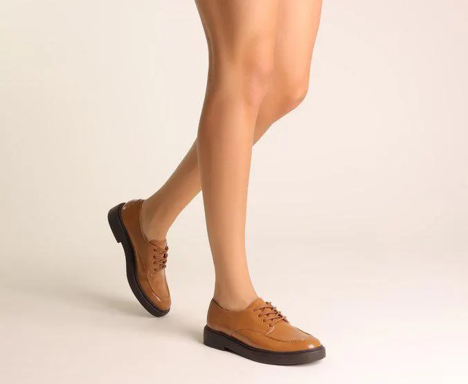 Sapato Oxford Marrom Verniz