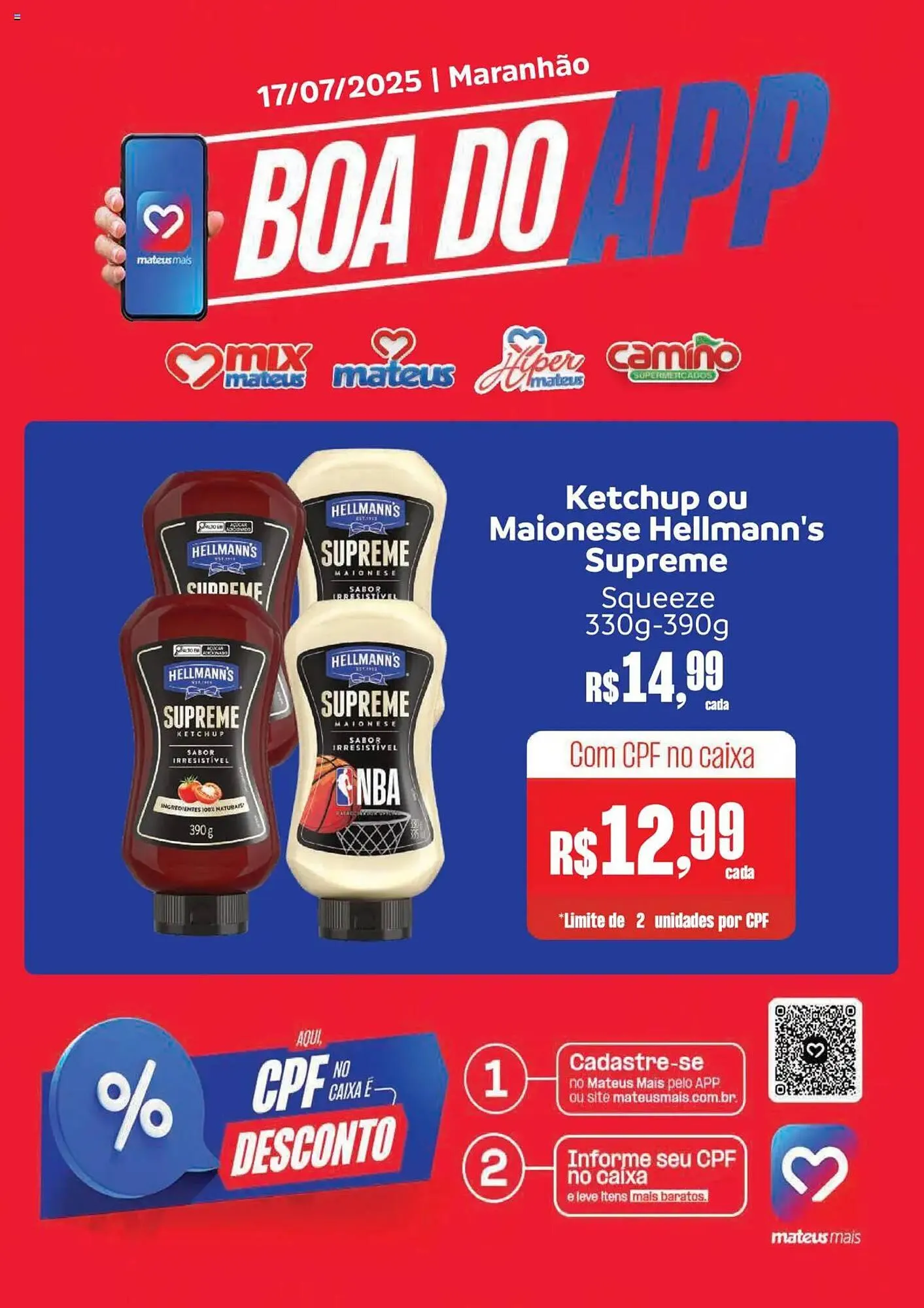 Encarte de Catálogo Supermercados Mateus 17 de julho até 17 de julho 2025 - Pagina 1