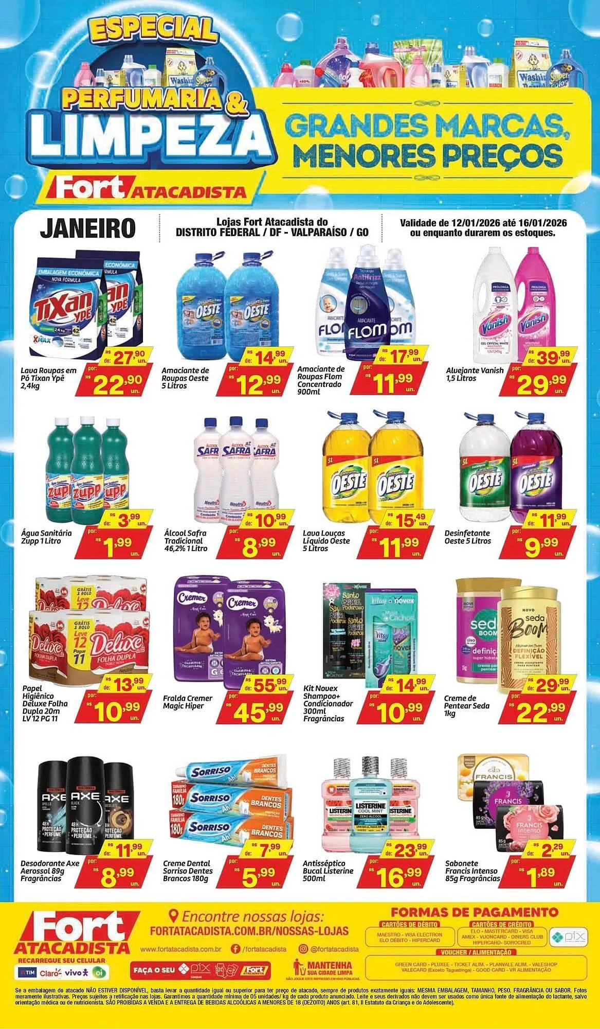 Encarte de Tabloide Fort Atacadista 12 de janeiro até 16 de janeiro 2026 - Pagina 1