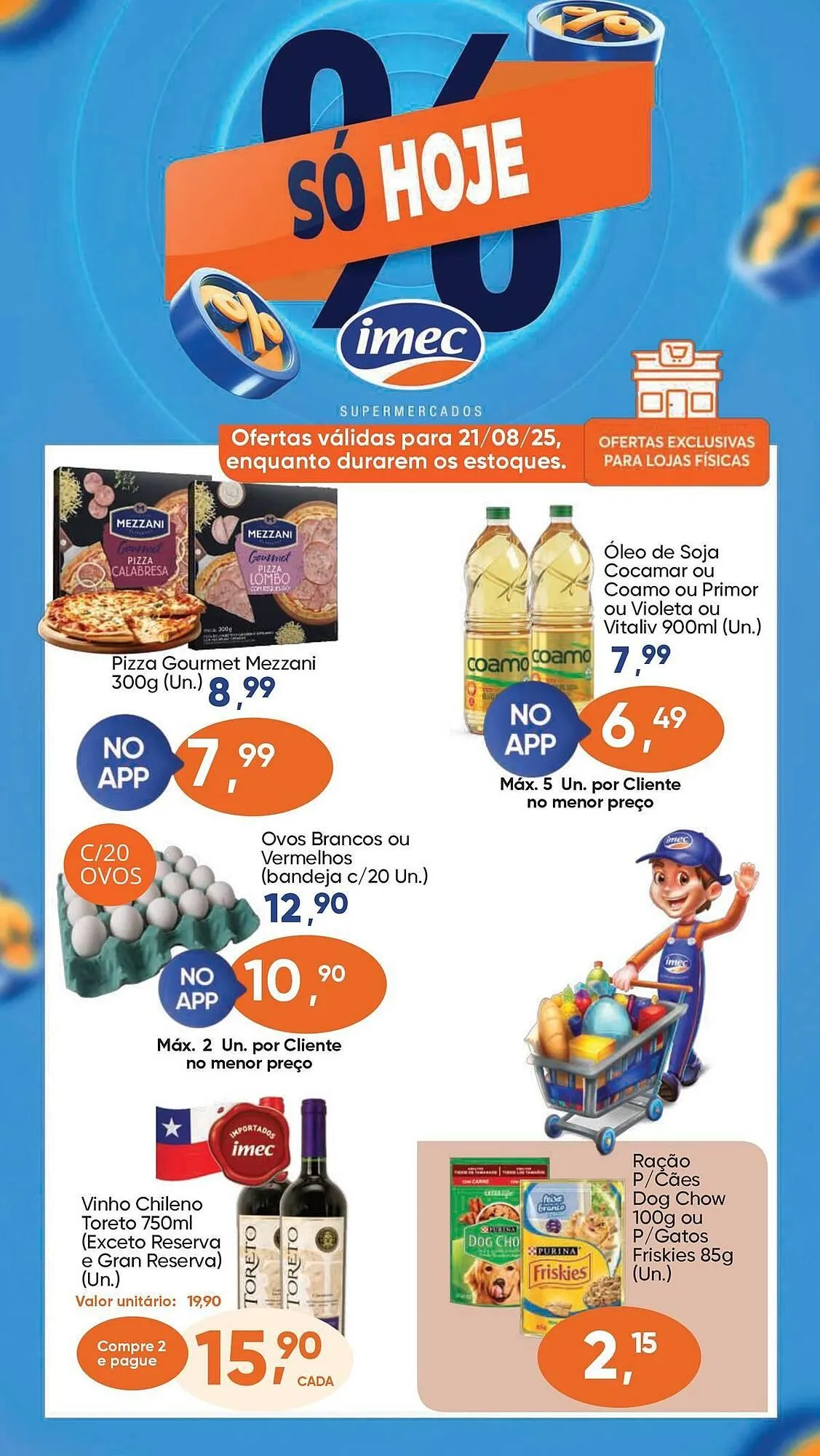 Encarte de Catálogo Imec Supermercados 21 de agosto até 25 de agosto 2025 - Pagina 1