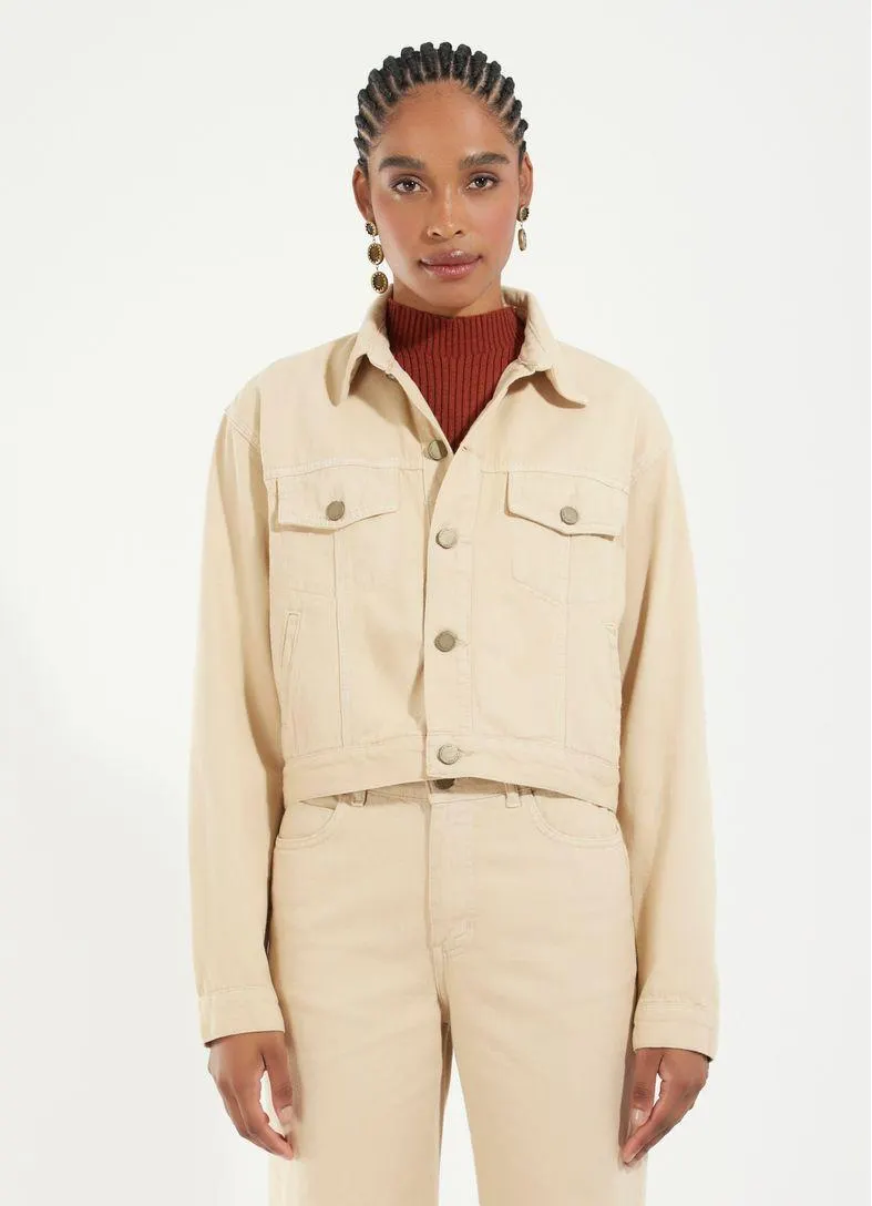 Jaqueta sarja color bege