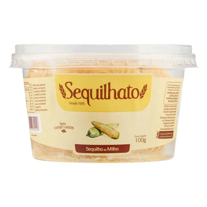 Biscoito Sequilho de Milho Sequilhato Pote 100g