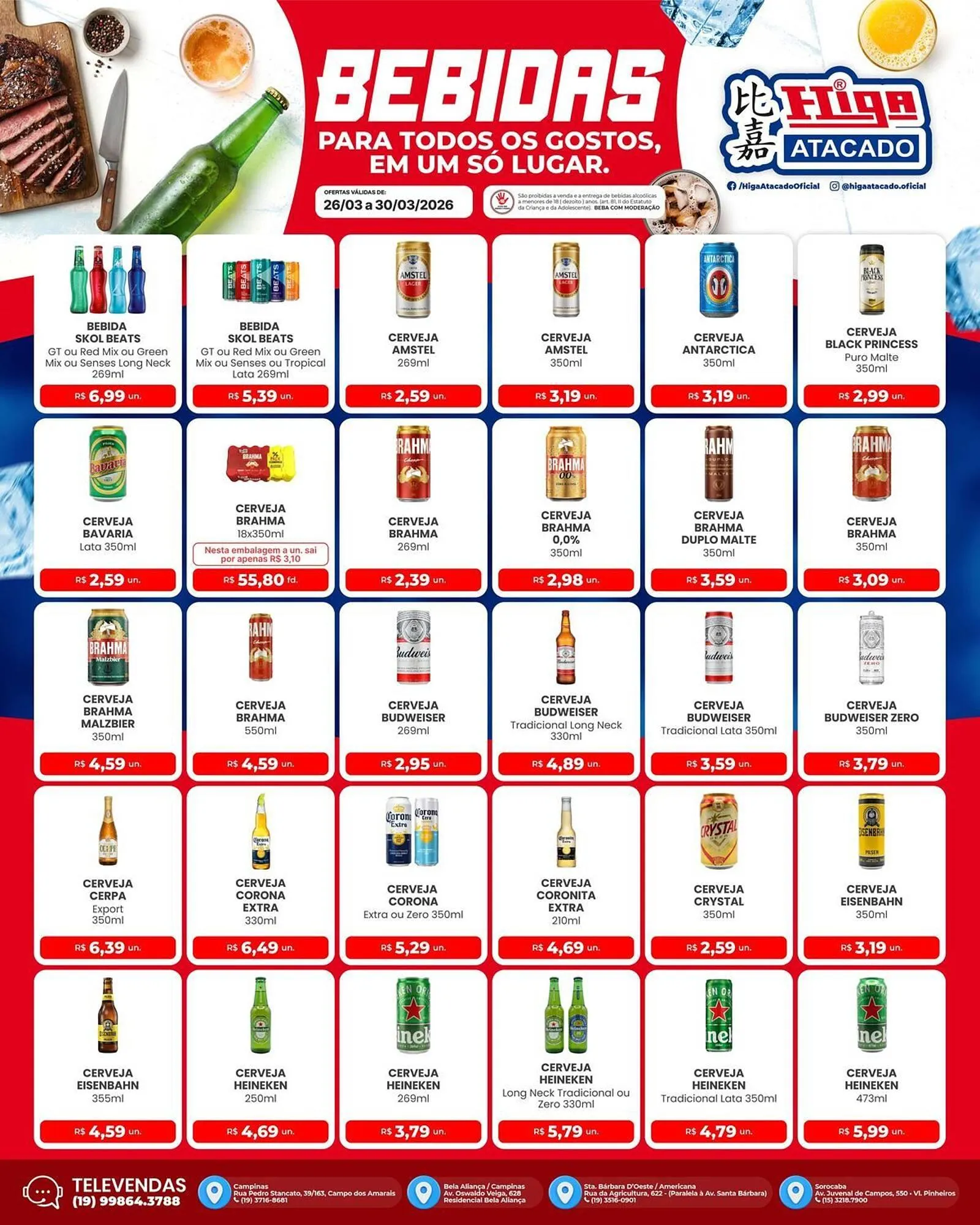 Encarte de Folheto Higa Atacado 26 de março até 30 de março 2026 - Pagina 1