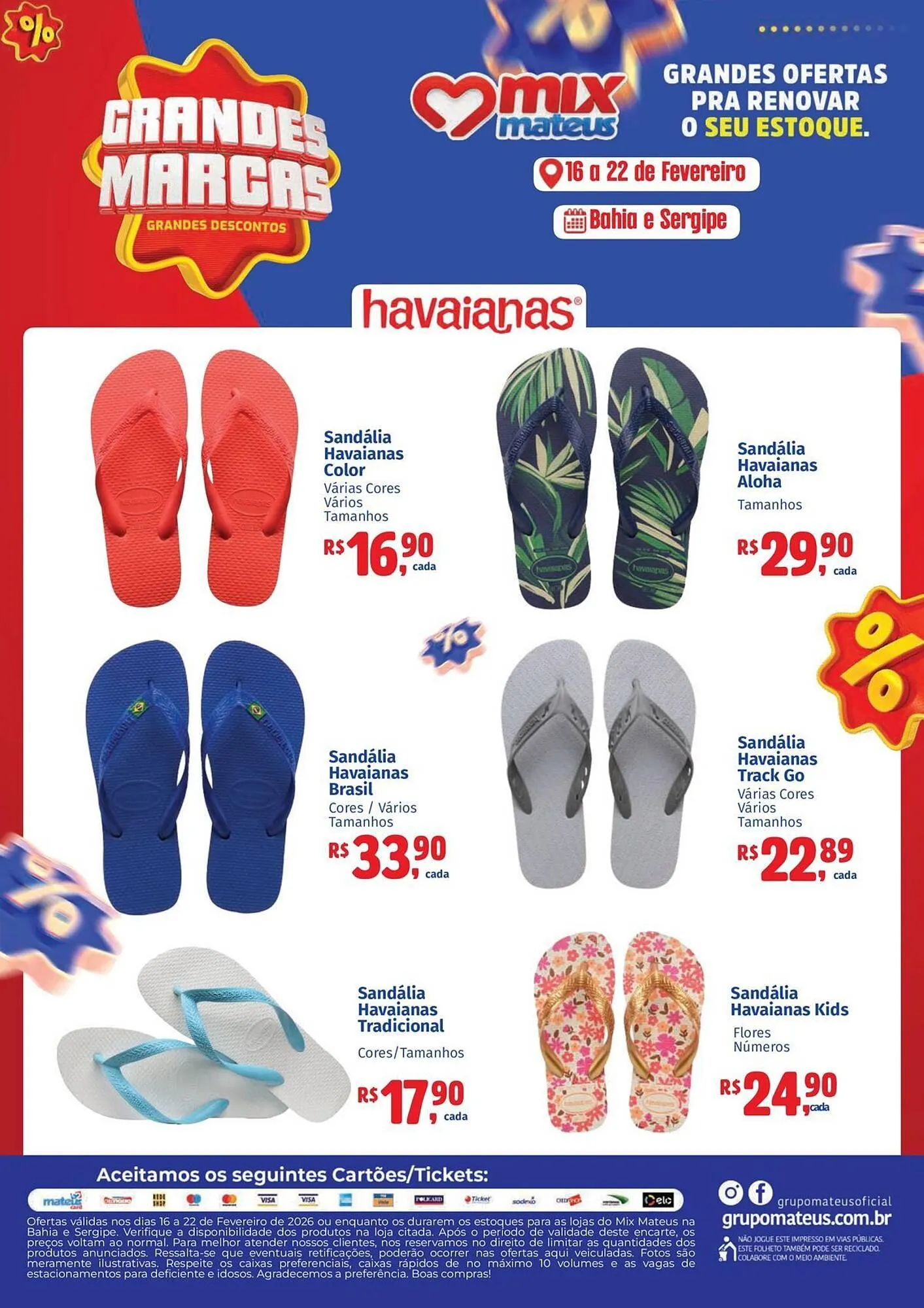 Encarte de Catálogo Supermercados Mateus 16 de fevereiro até 22 de fevereiro 2026 - Pagina 1