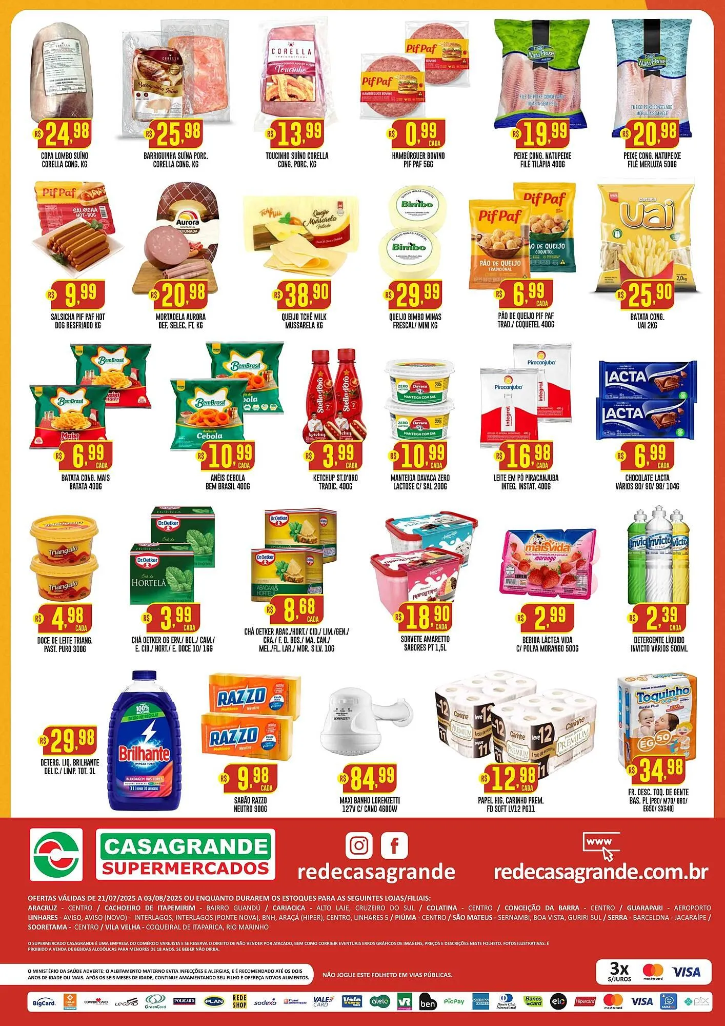 Encarte de Catálogo Casagrande Supermercados 21 de julho até 3 de agosto 2025 - Pagina 2