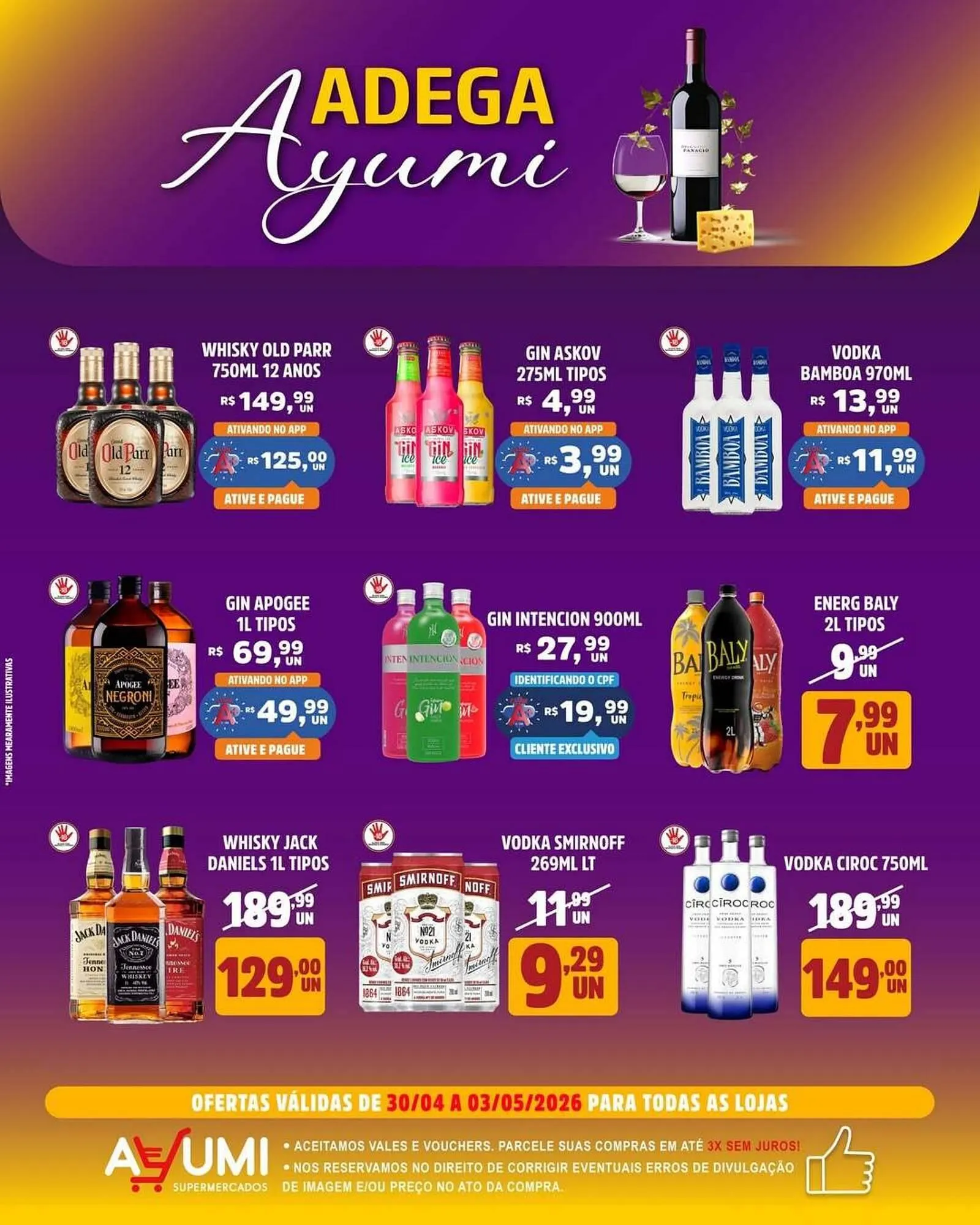 Encarte de Folheto Ayumi Supermercados 30 de abril até 3 de maio 2026 - Pagina 1