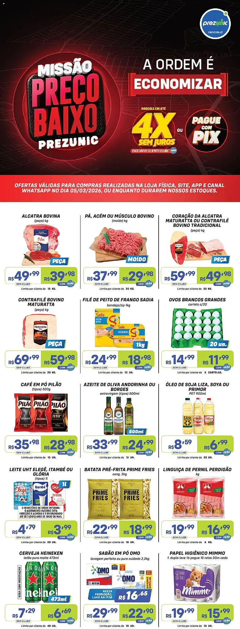 Encarte de Encarte Prezunic 5 de março até 5 de março 2026 - Pagina 1