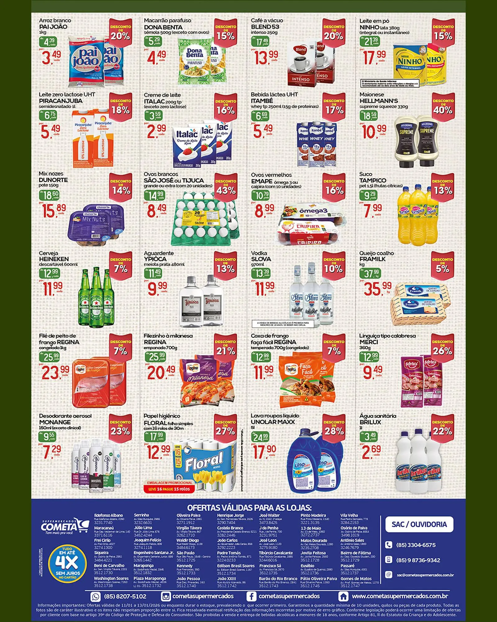 Encarte de Encarte Cometa Supermercados 11 de janeiro até 13 de janeiro 2026 - Pagina 3