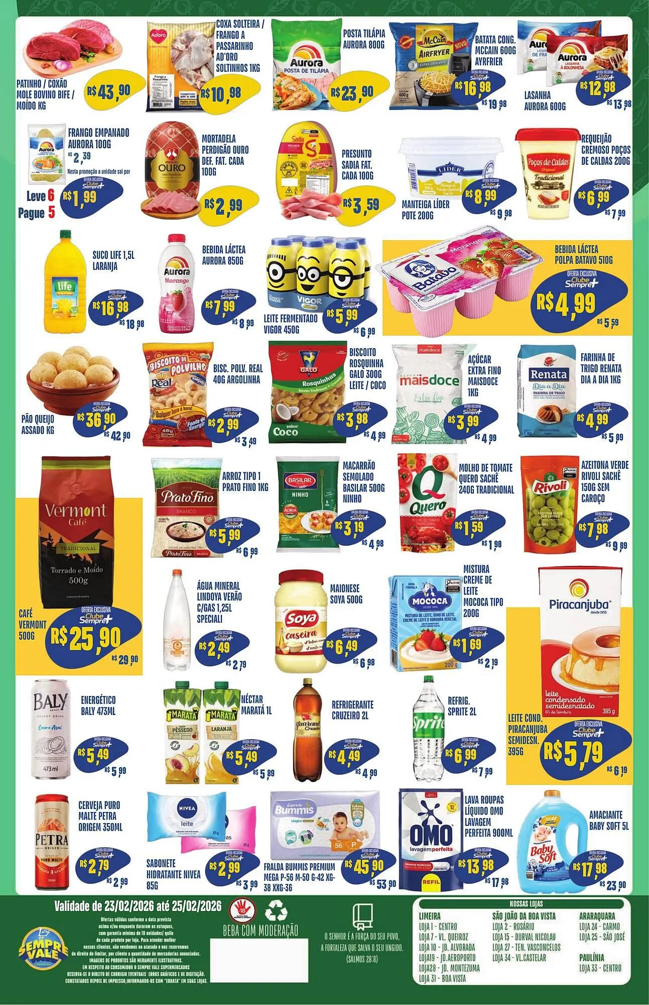 Encarte de Catálogo Sempre Vale Supermercados 23 de fevereiro até 25 de fevereiro 2026 - Pagina 2