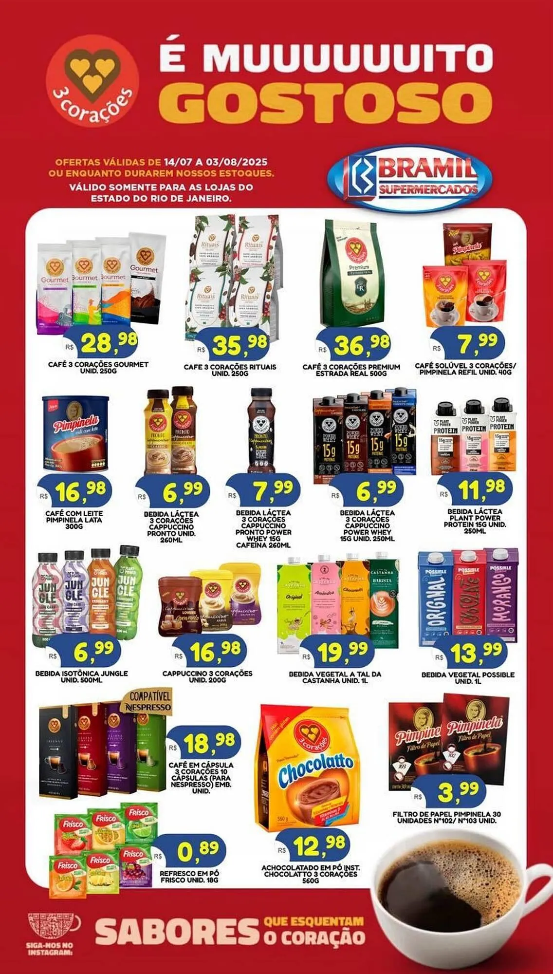 Encarte de Catálogo Bramil Supermercados 14 de julho até 3 de agosto 2025 - Pagina 1