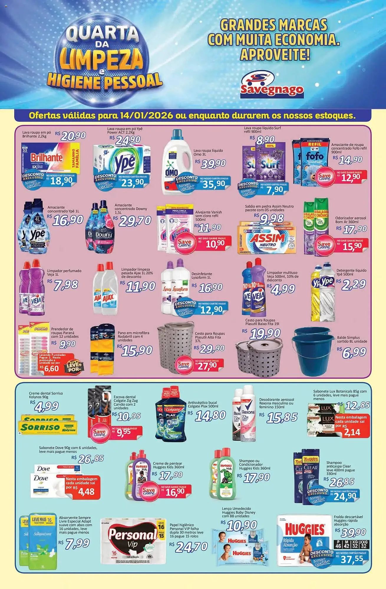Encarte de Catálogo Supermercados Savegnago 14 de janeiro até 15 de janeiro 2026 - Pagina 1