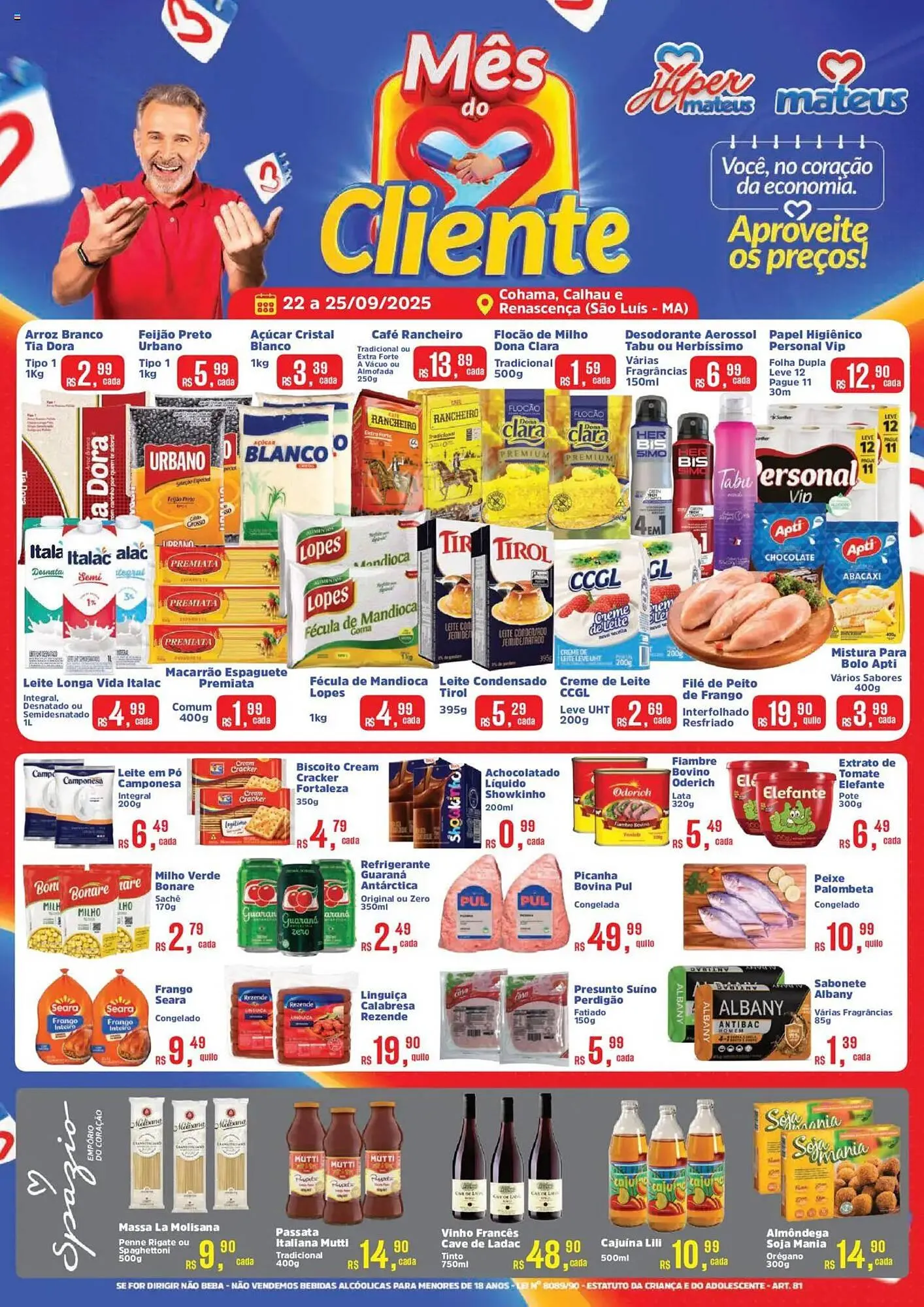 Encarte de Catálogo Supermercados Mateus 22 de setembro até 25 de setembro 2025 - Pagina 1