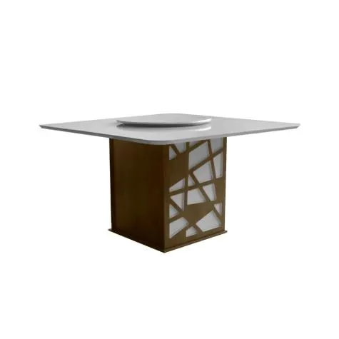 Mesa Ancara 1,36m Dobuê Carvalho/Off White