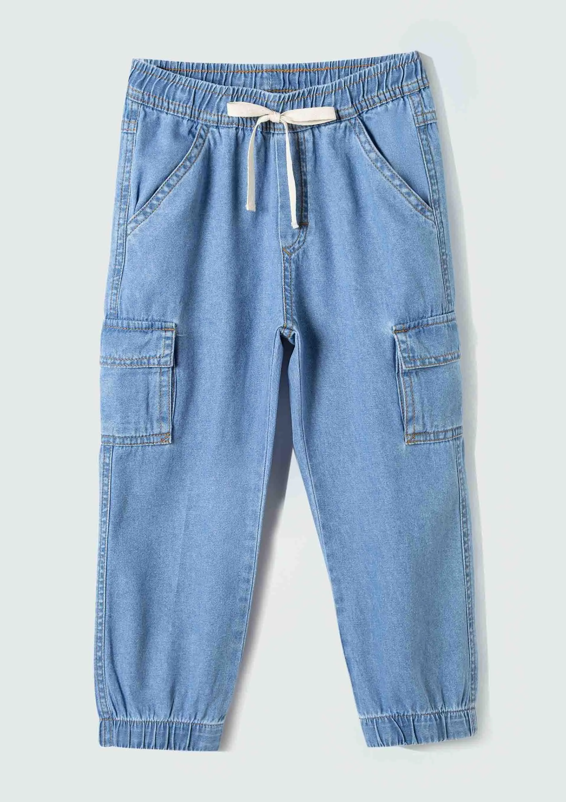 Calça Jeans Infantil Menino Toddler Jogger - Azul