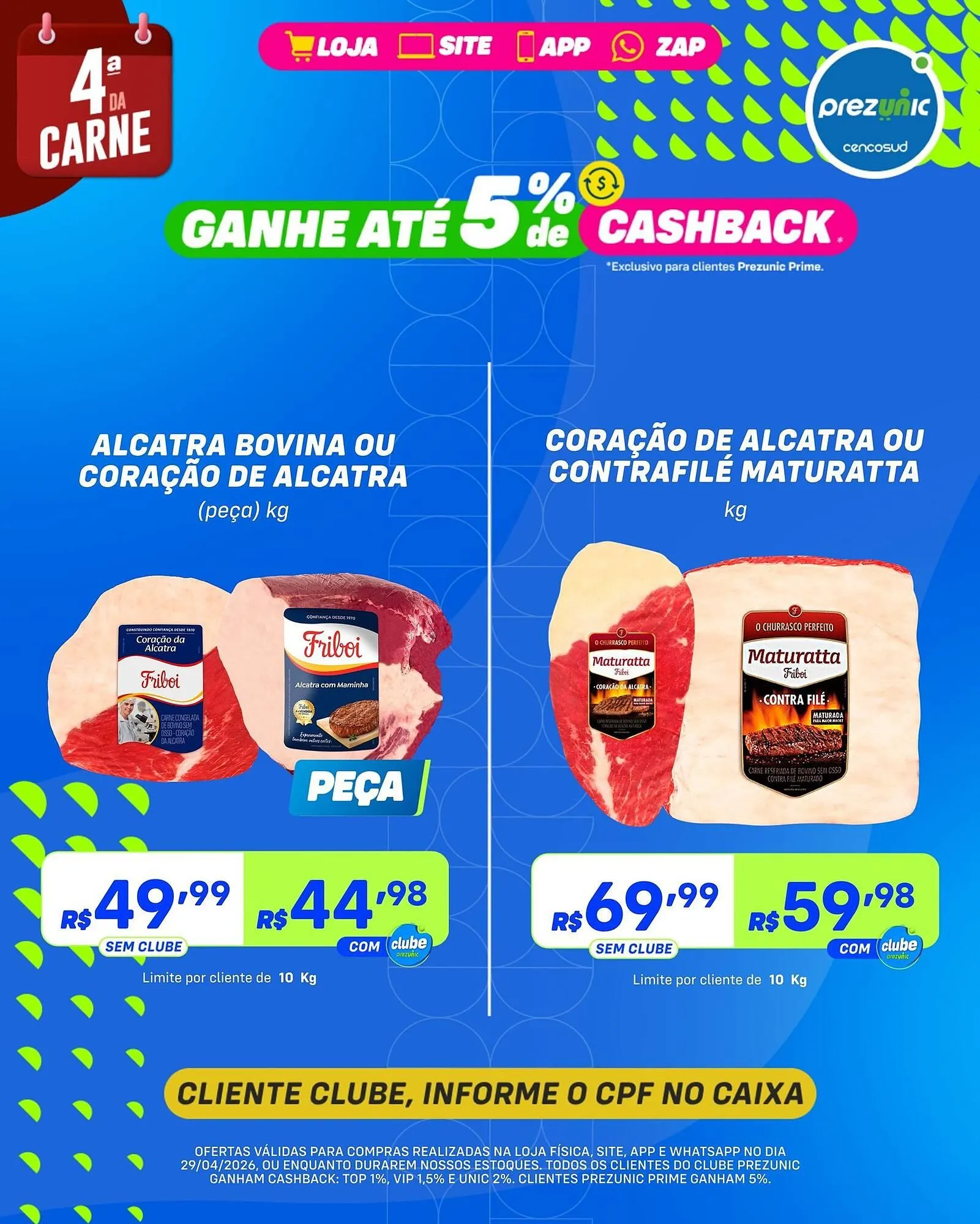 Encarte de Encarte Prezunic 29 de abril até 29 de abril 2026 - Pagina 1