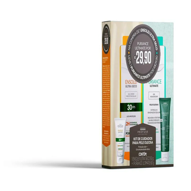 Kit Ensolei Ultraseco 50g + Puriance Ultimate 60g