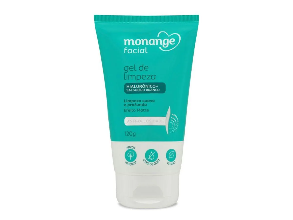 Gel de Limpeza Monange Facial Efeito Matte Anti-oleosidade 120g