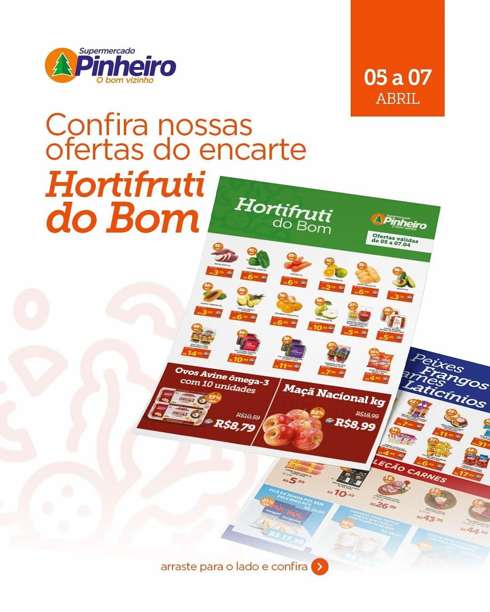 Encarte de Encarte Pinheiro Supermercado 5 de abril até 7 de abril 2026 - Pagina 1