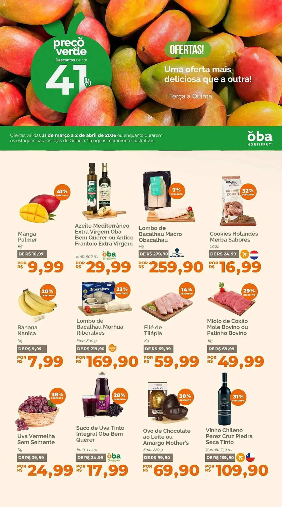 Encarte de Folheto Oba Hortifruti 31 de março até 3 de abril 2026 - Pagina 1