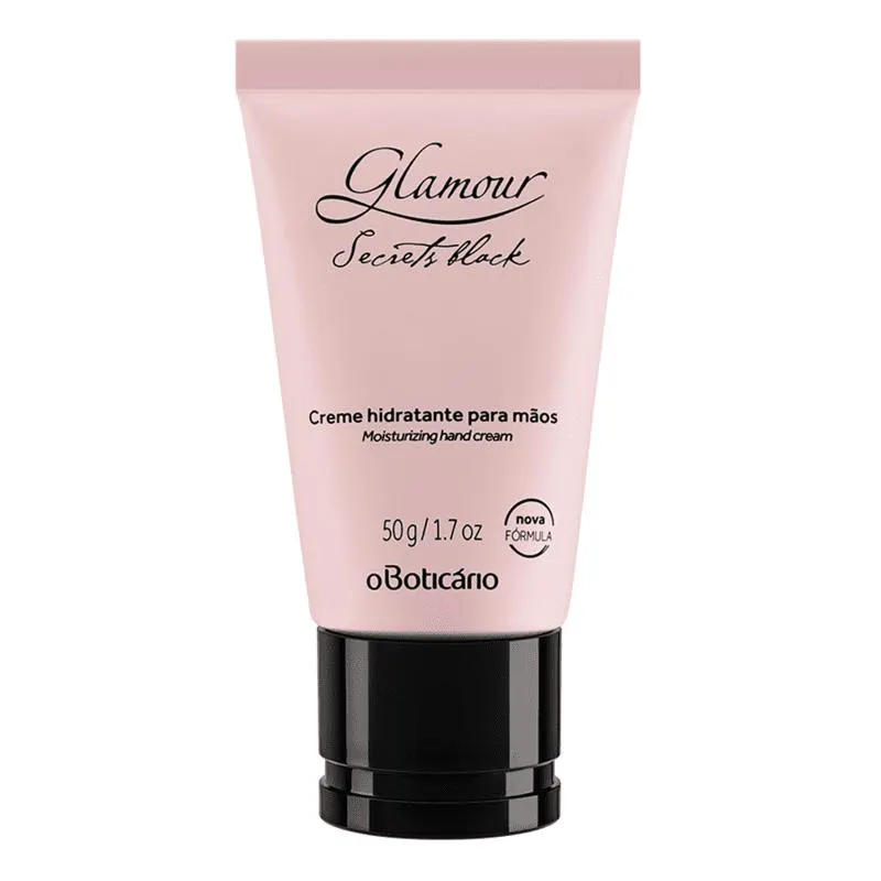 Creme Desodorante Hidratante para Mãos Glamour Secrets Black, 50g