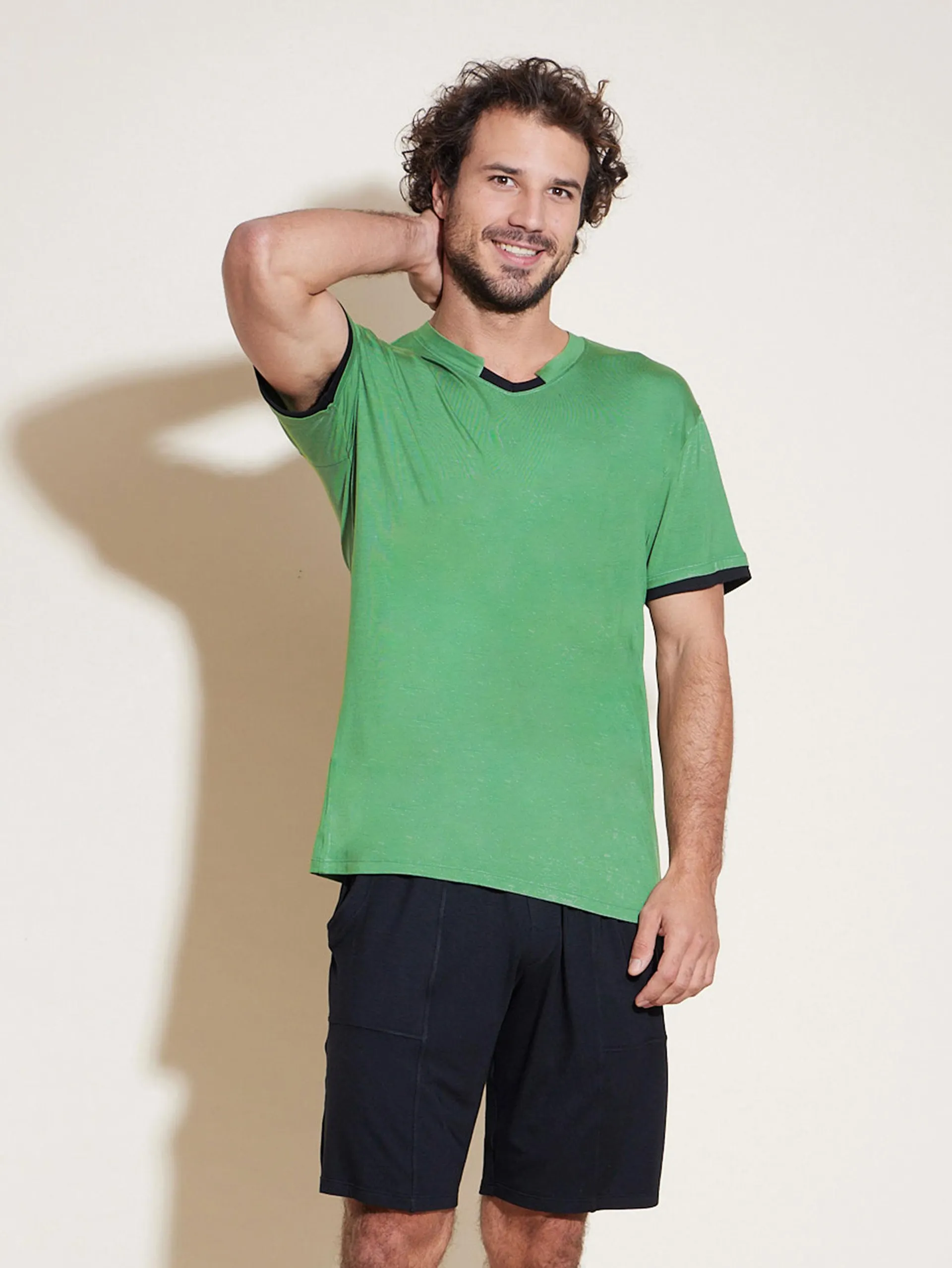 Pijama Masculino Manga Curta Aidan