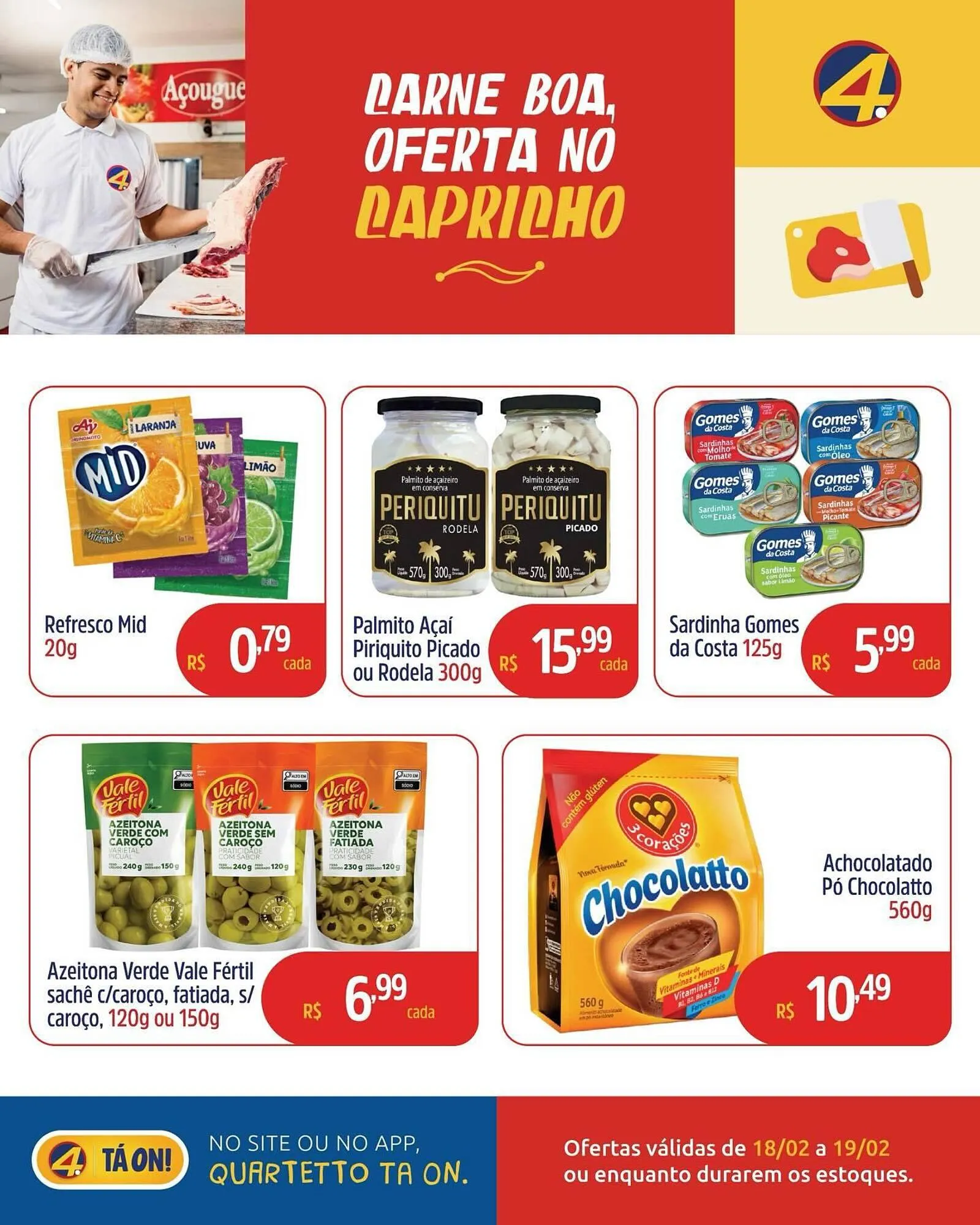 Encarte de Catálogo Quartetto Supermercados 18 de fevereiro até 19 de fevereiro 2026 - Pagina 4