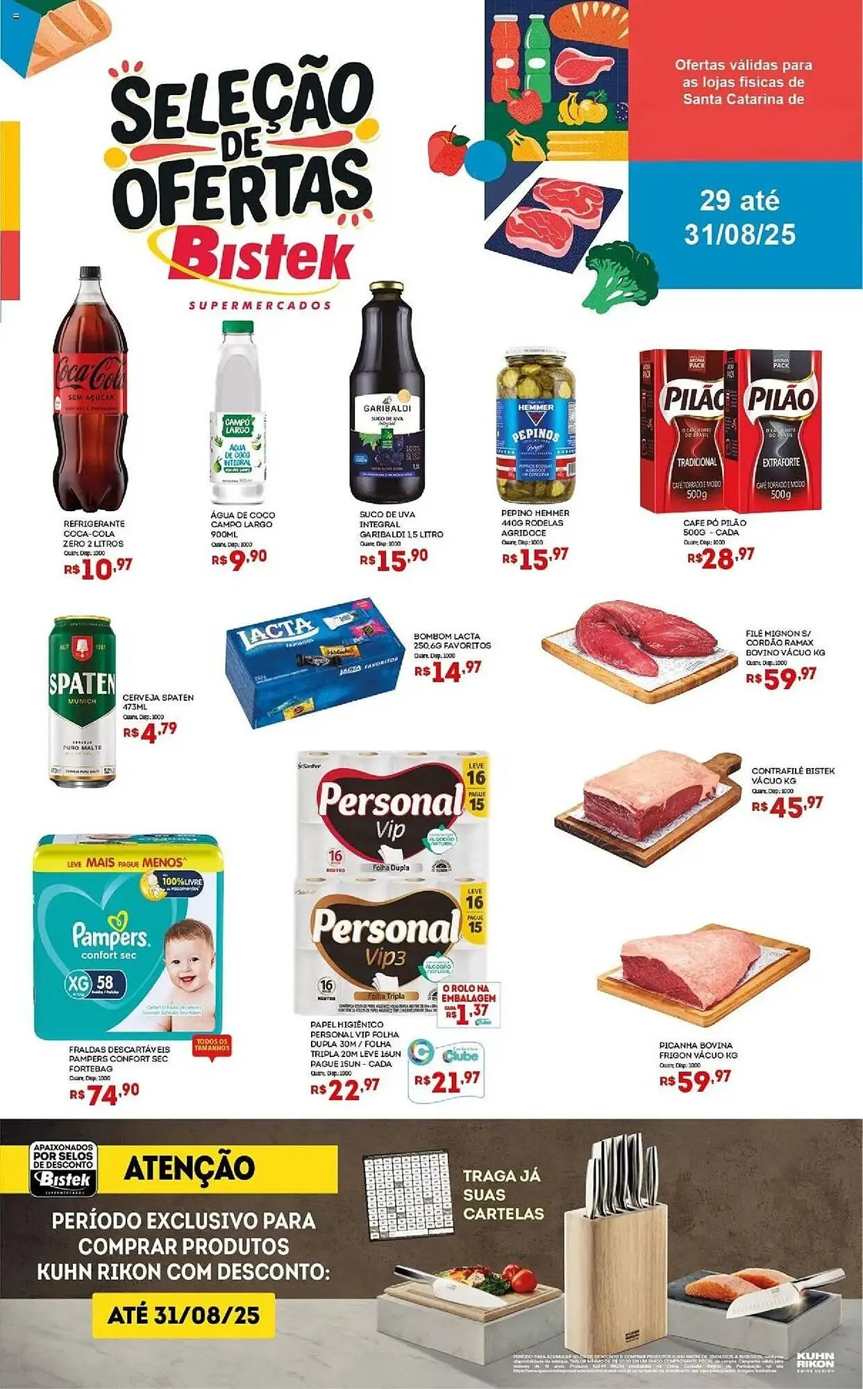 Encarte de Catálogo Bistek Supermercados 29 de agosto até 31 de agosto 2025 - Pagina 1