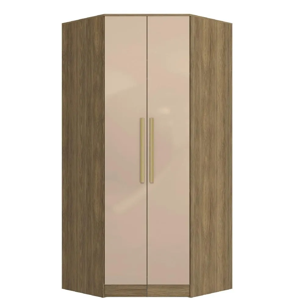 Guarda Roupas de Canto N531 Kappesberg Nogueira e Macadâmia