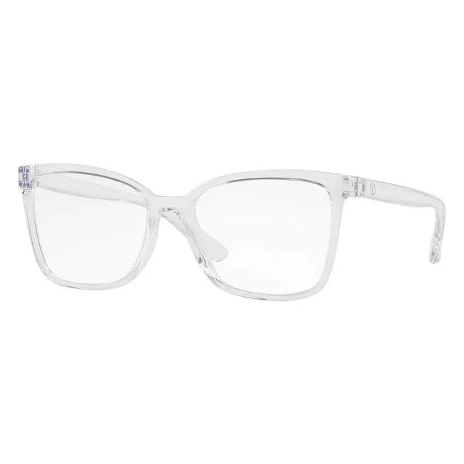 Armação de Óculos de Grau Feminina Tecnol Retangular TN3080 cor Cristal Transparente