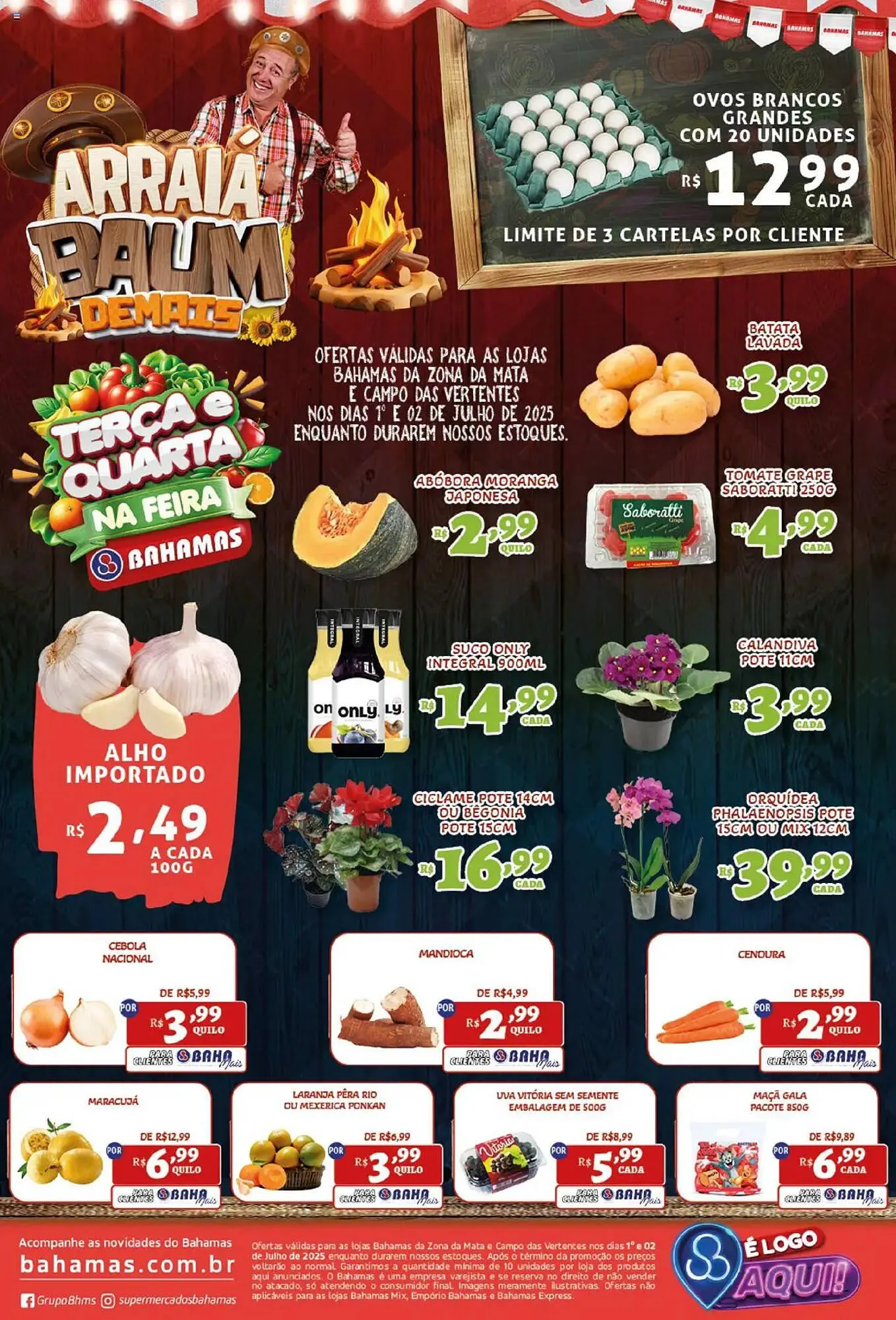 Encarte de Catálogo Bahamas Supermercados 1 de julho até 3 de julho 2025 - Pagina 1