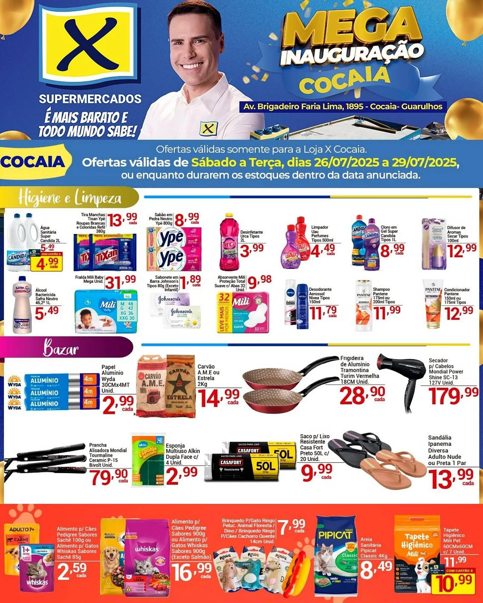 Encarte de Catálogo X Supermercados 26 de julho até 29 de julho 2025 - Pagina 1