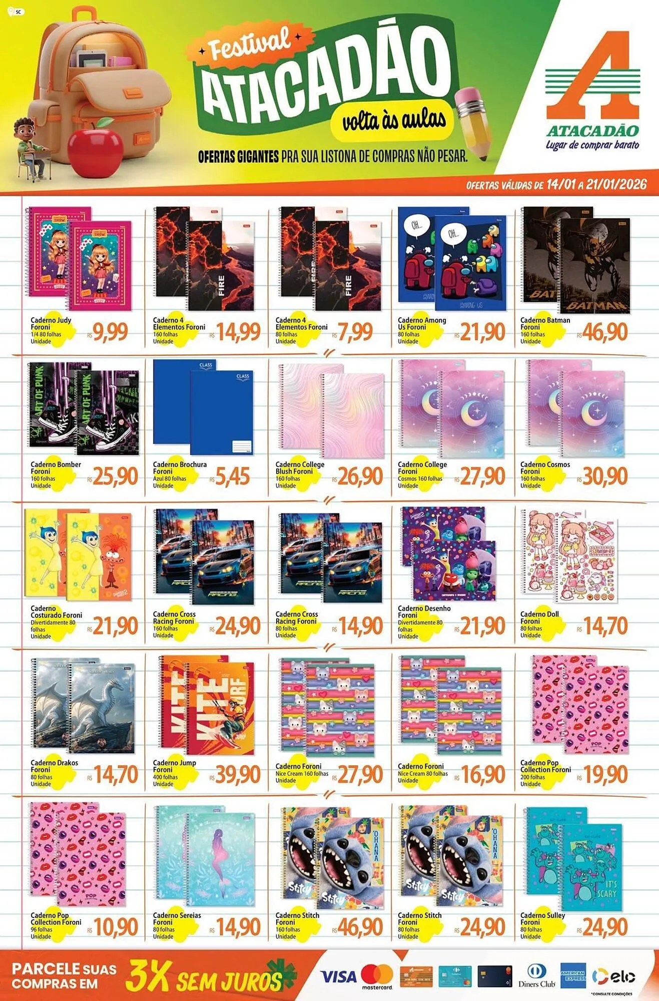 Encarte de Folheto Atacadão 14 de janeiro até 21 de janeiro 2026 - Pagina 1