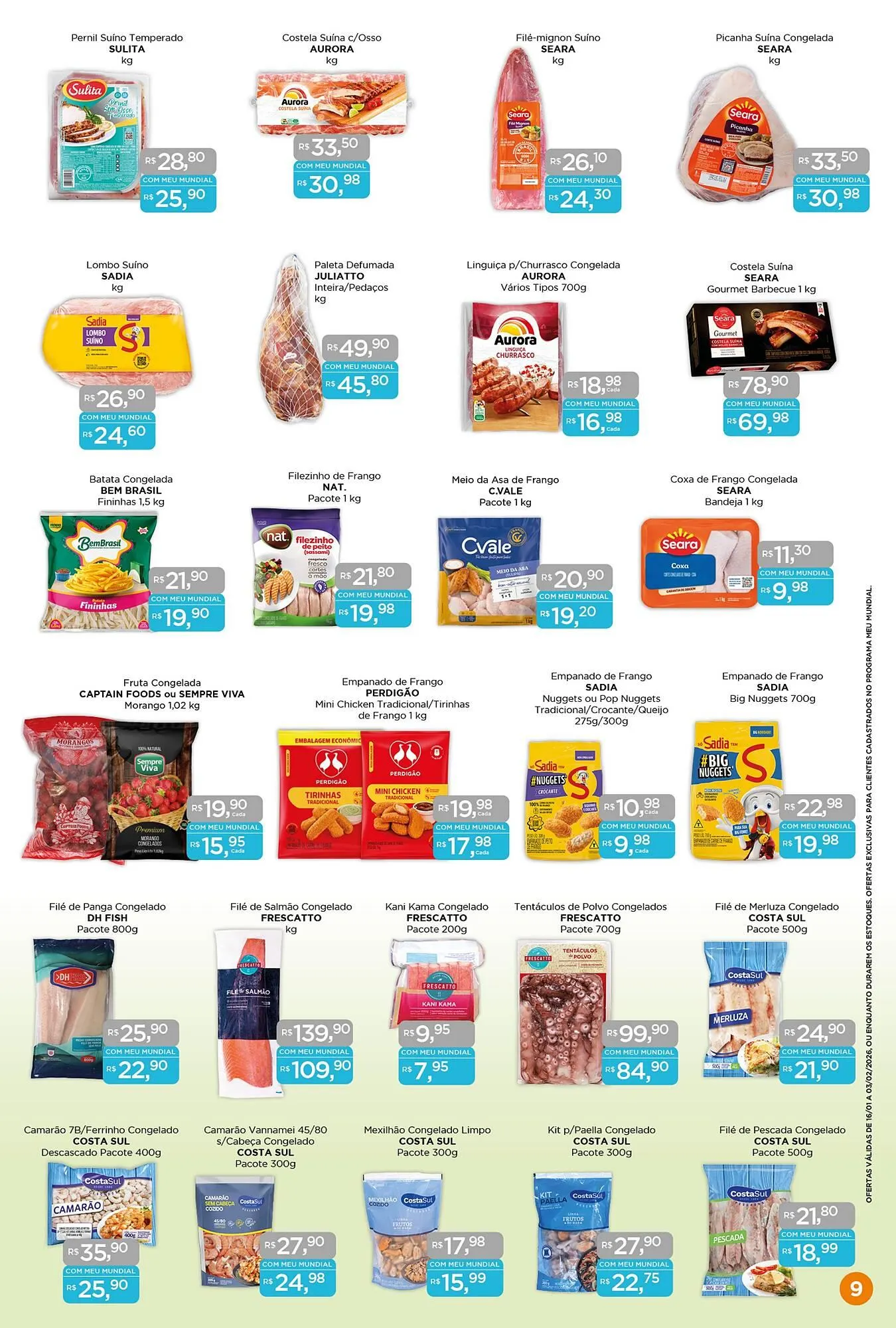 Encarte de Encarte Supermercados Mundial 16 de janeiro até 3 de fevereiro 2026 - Pagina 9