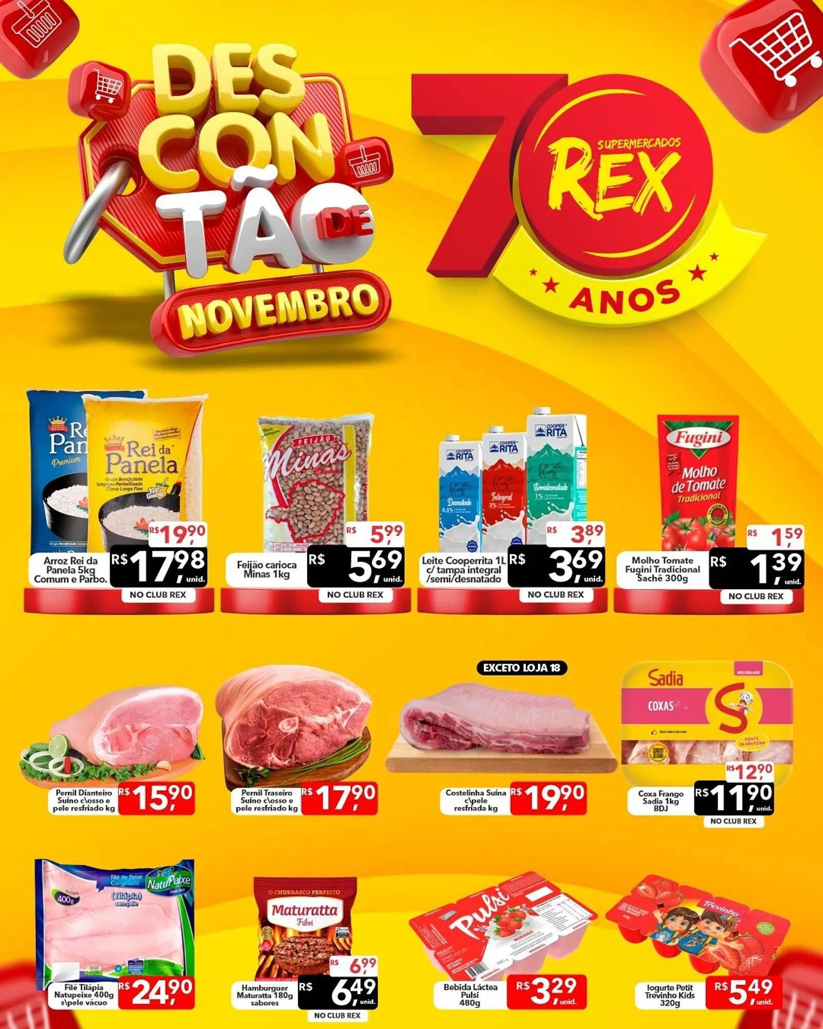 Encarte de Catálogo Supermercados Rex 18 de novembro até 20 de novembro 2025 - Pagina 1