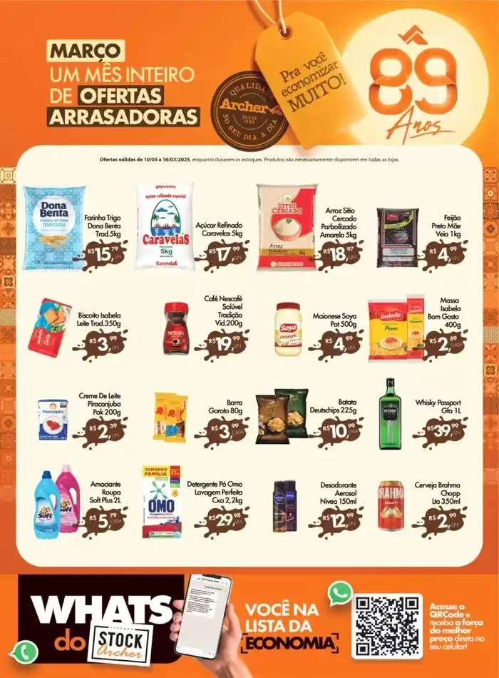 Encarte de Encarte Supermercados Archer 10 de março até 16 de março 2025 - Pagina 1