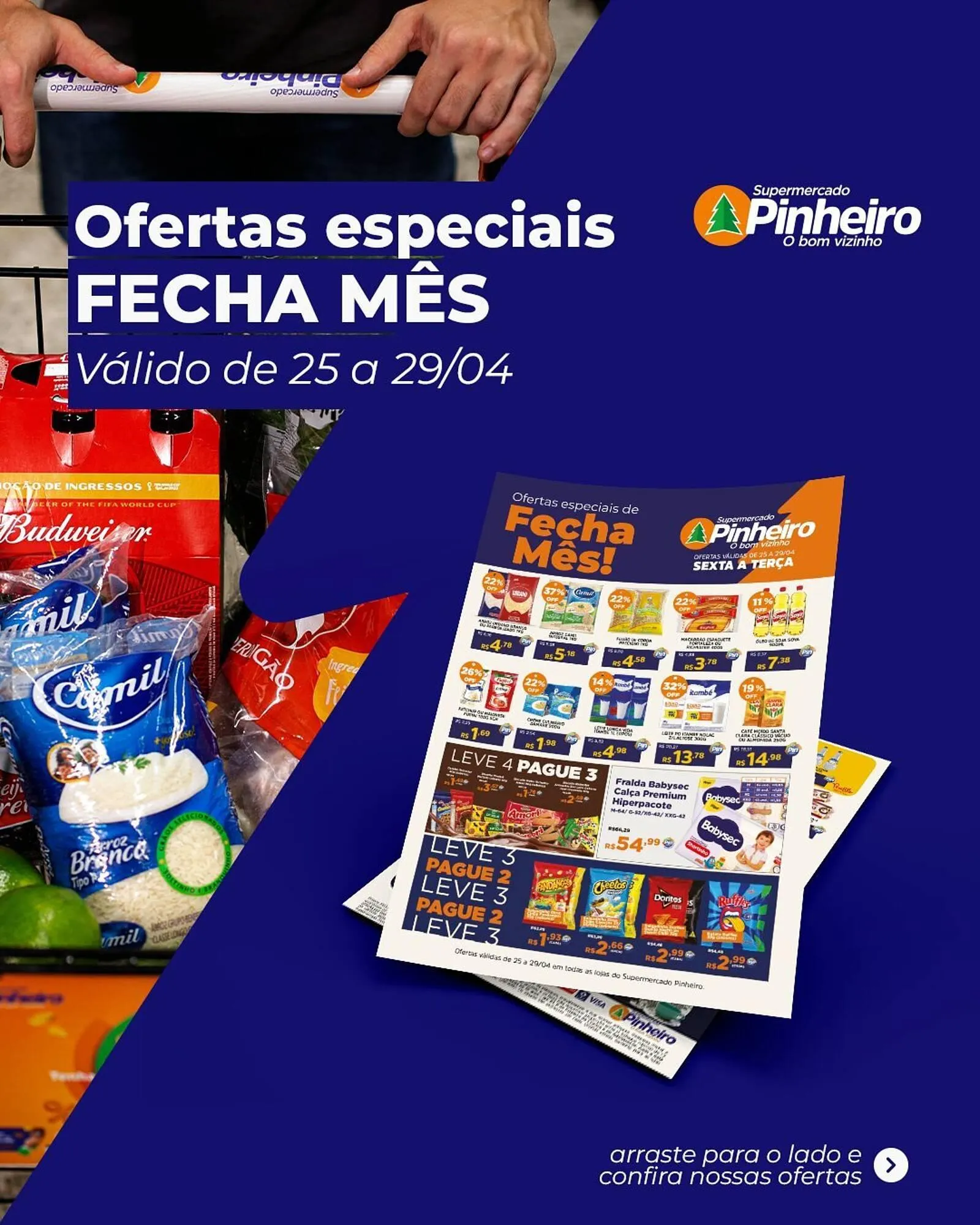 Encarte de Catálogo Pinheiro Supermercado 25 de abril até 29 de abril 2025 - Pagina 1