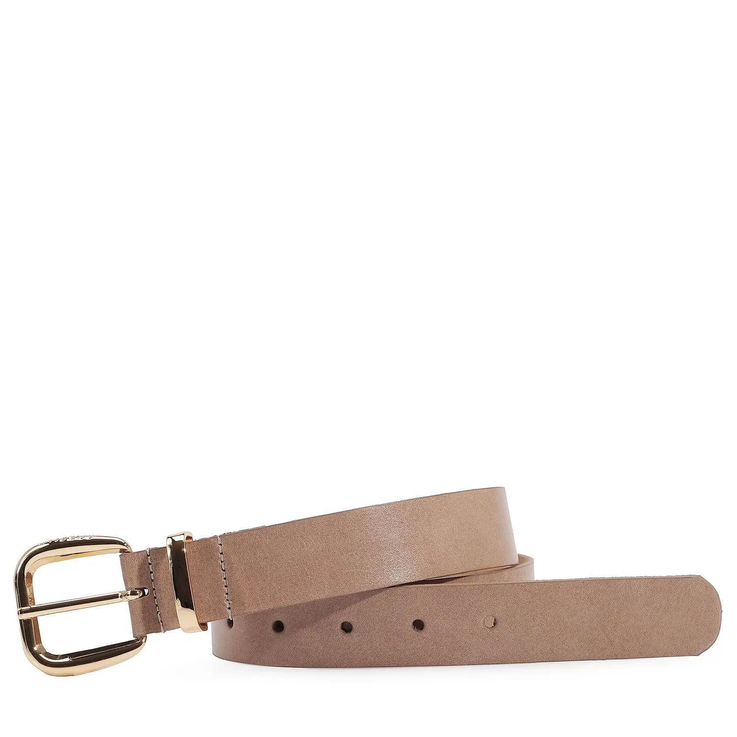 Cinto Couro Couro Bege