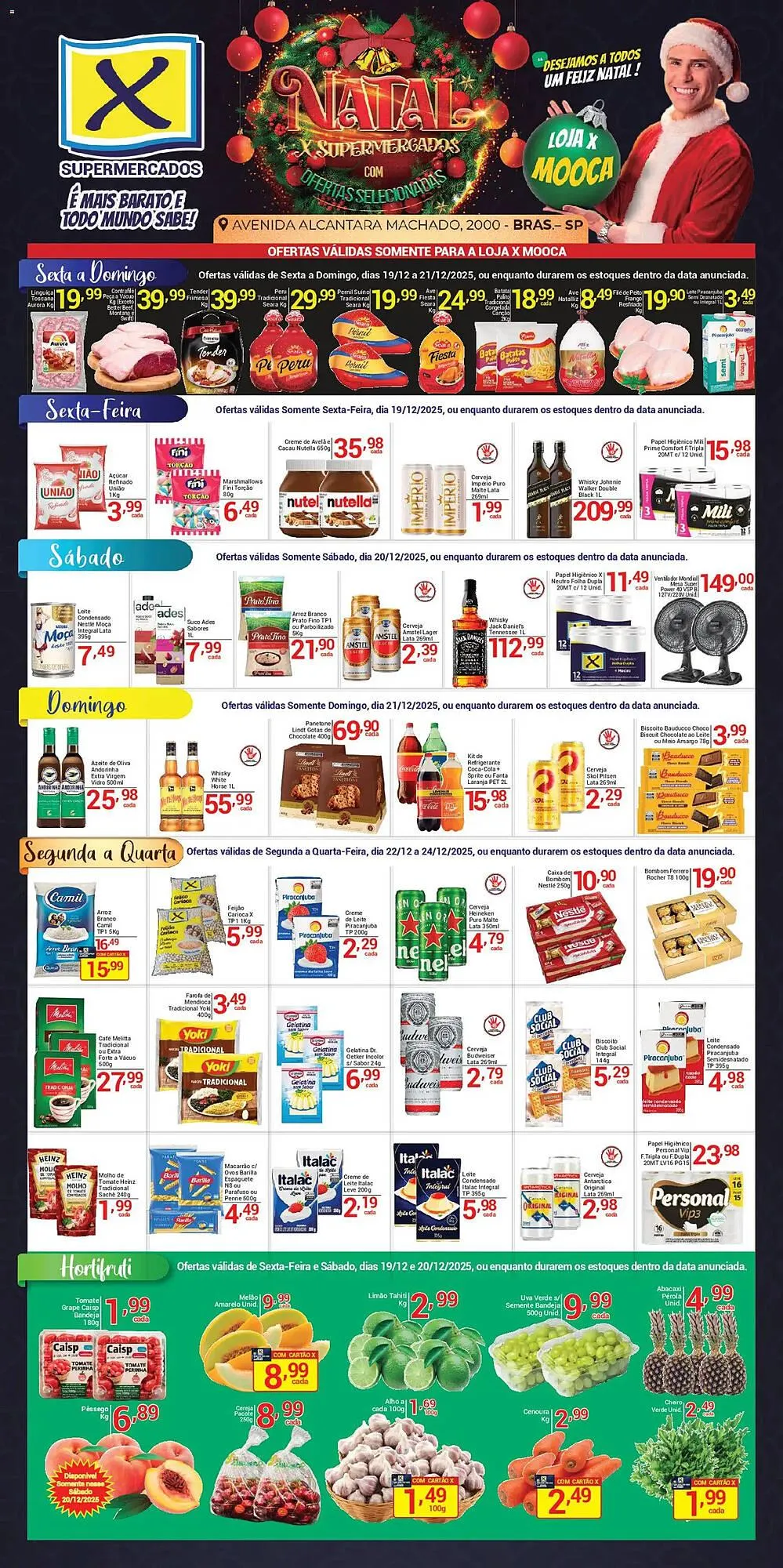 Encarte de Folheto X Supermercados 19 de dezembro até 24 de dezembro 2025 - Pagina 1