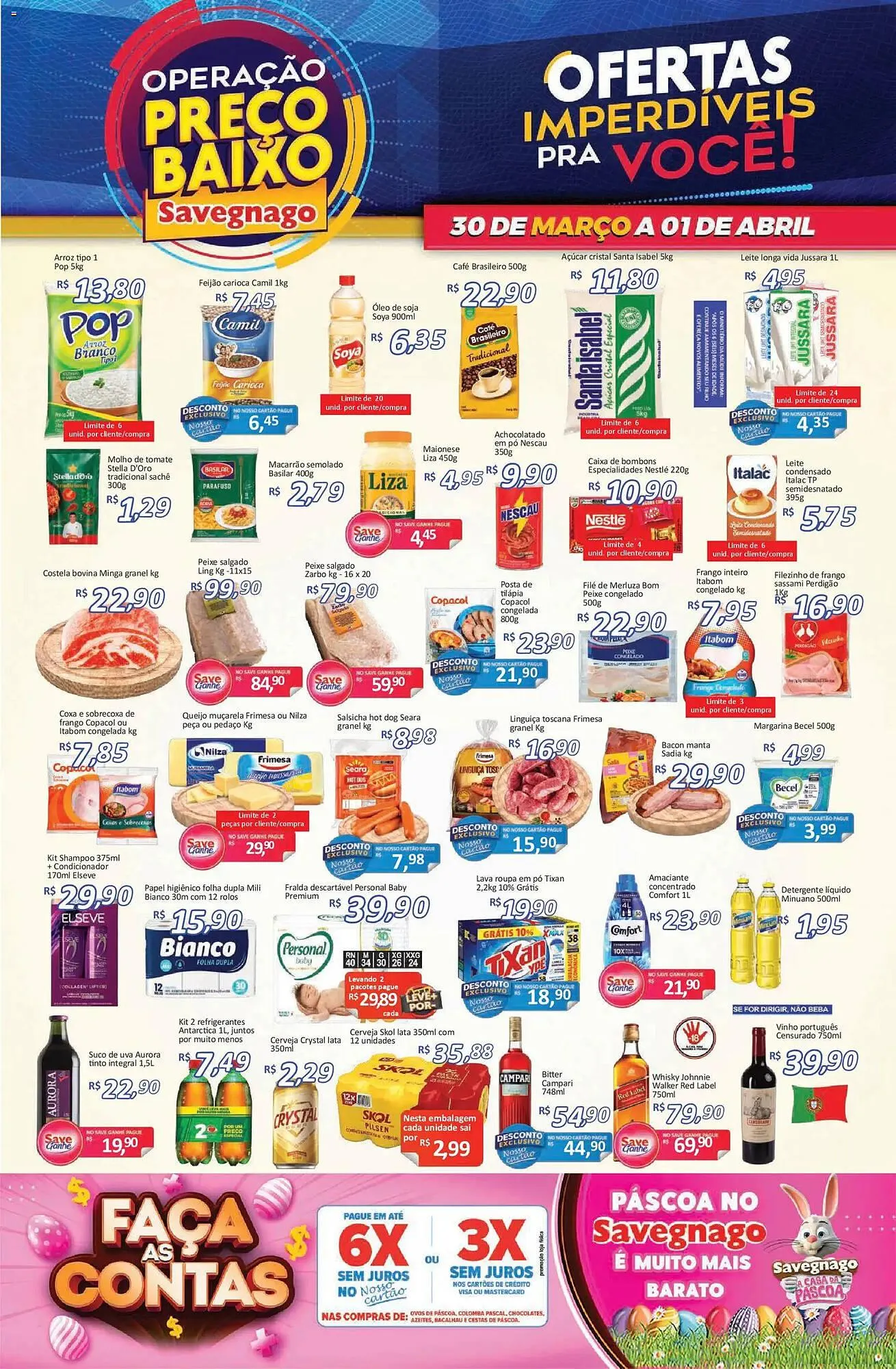 Encarte de Catálogo Supermercados Savegnago 30 de março até 1 de abril 2026 - Pagina 1