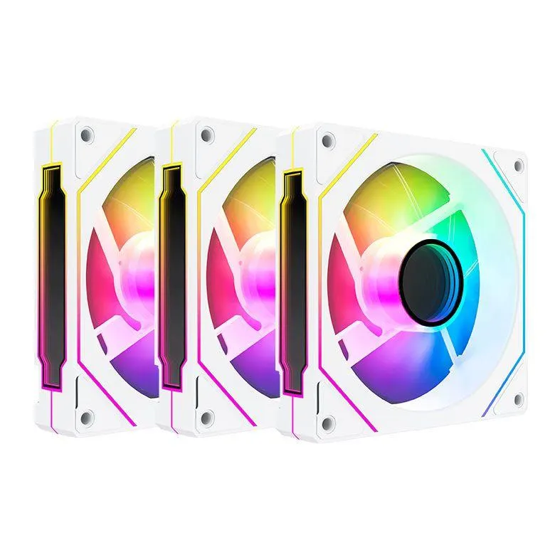 Kit Ventoinhas Acegeek Chain Magnetic, ARGB, 3x120mm, Branco, AG-CHAIN-MAGNETIC-3X1-WH