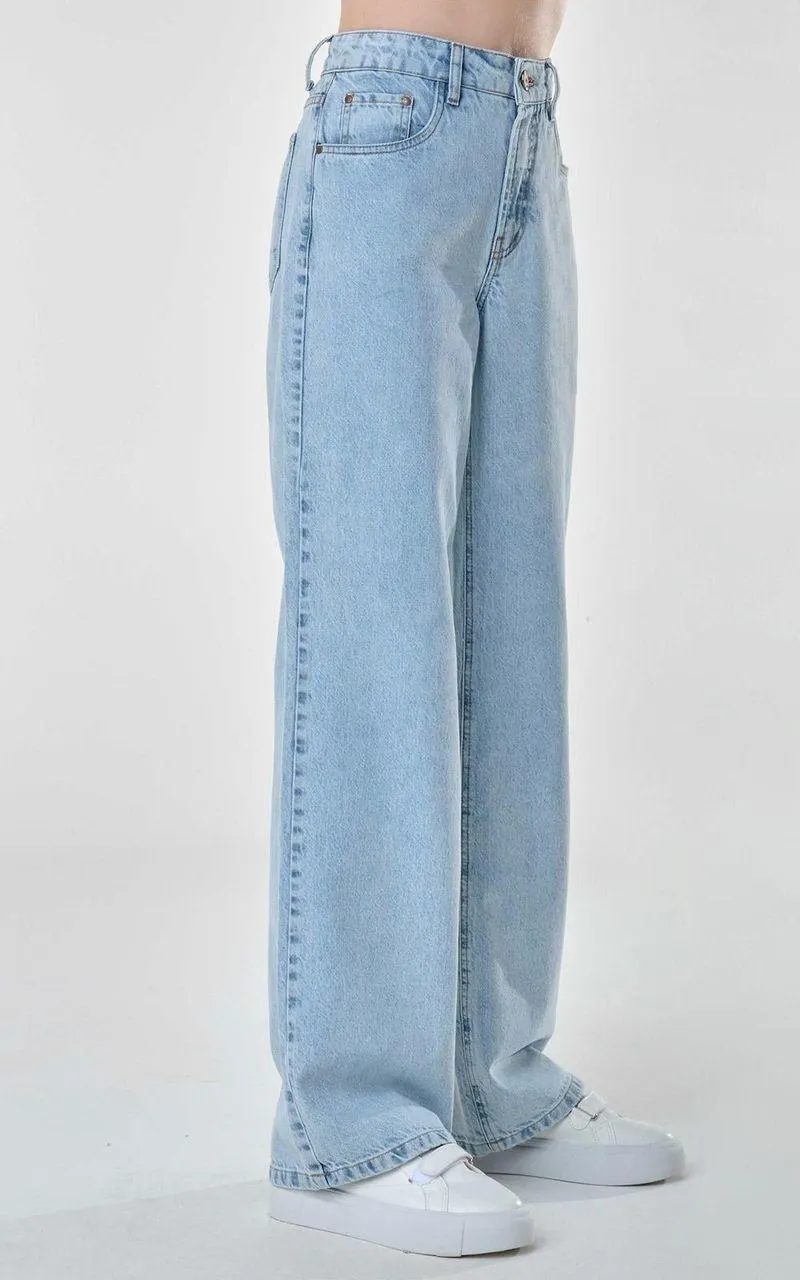 Calça Jeans Wide Leg Feminina - INDIGO