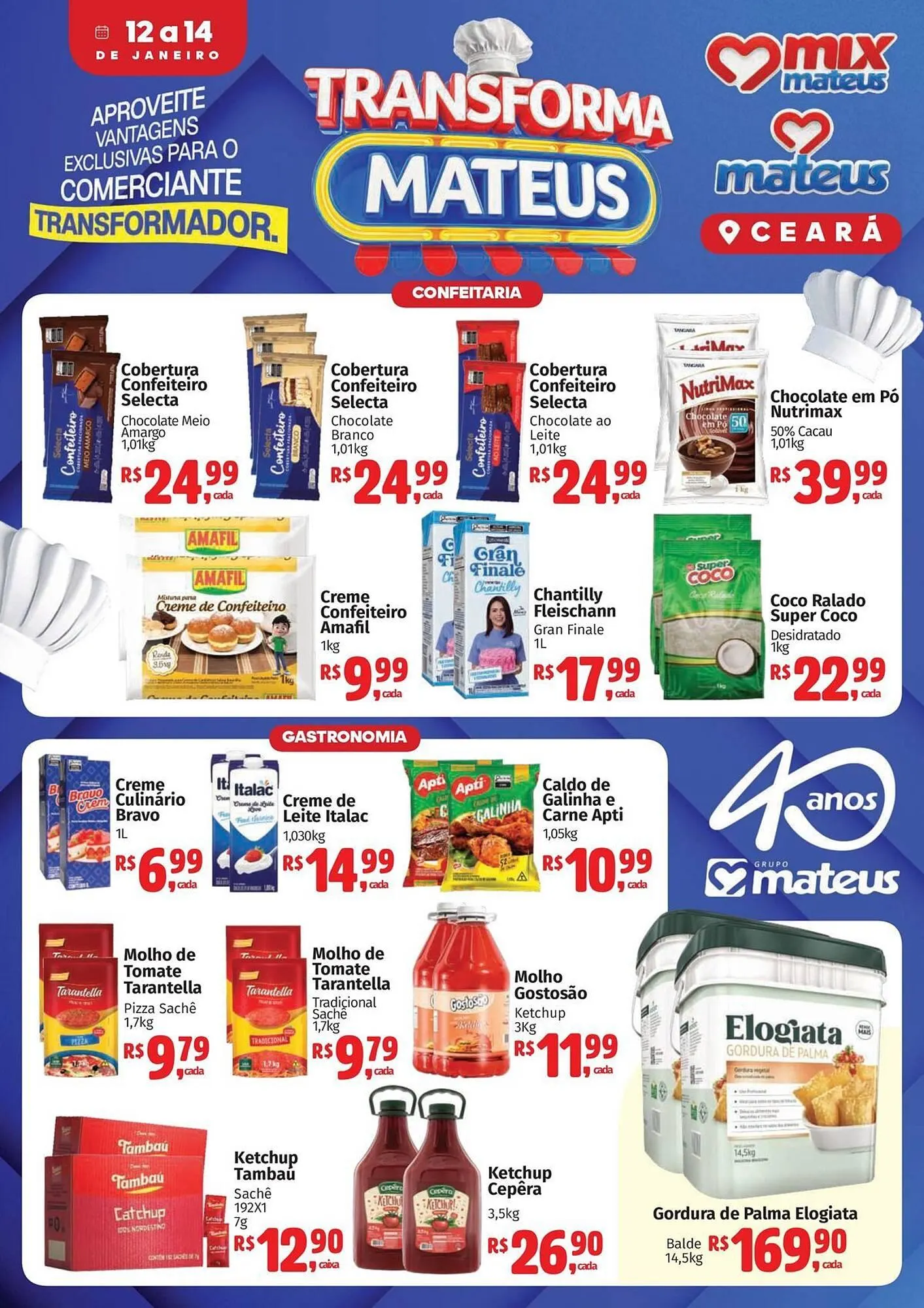 Encarte de Catálogo Supermercados Mateus 12 de janeiro até 14 de janeiro 2026 - Pagina 1