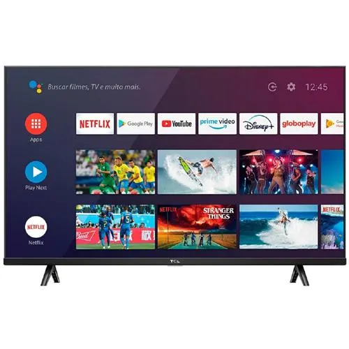 Smart TV LED 32pl HD TCL 32S615 com Design Sem Bordas, Bluetooth, Google Assistant e Android TV
