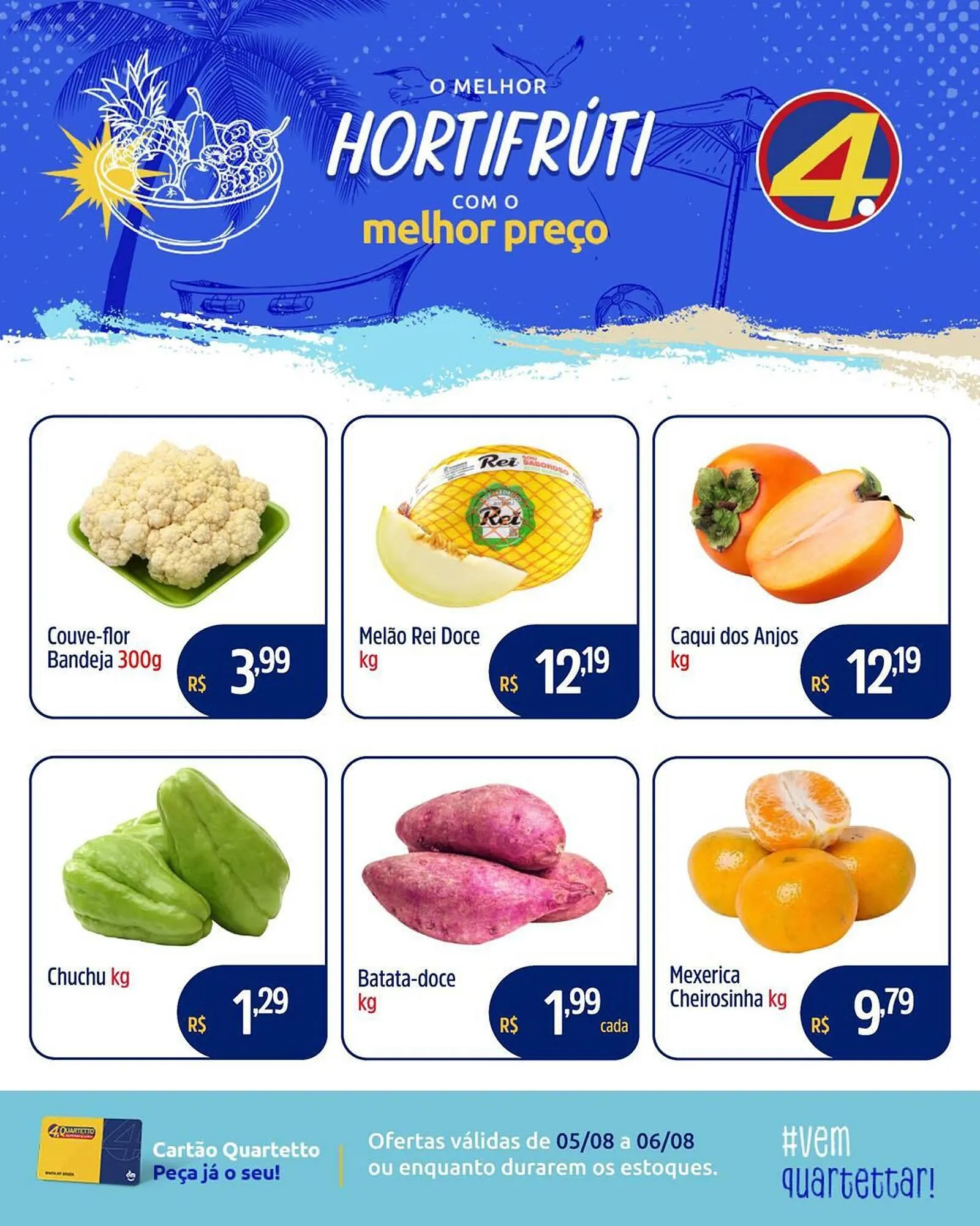 Encarte de Catálogo Quartetto Supermercados 5 de agosto até 6 de agosto 2025 - Pagina 1