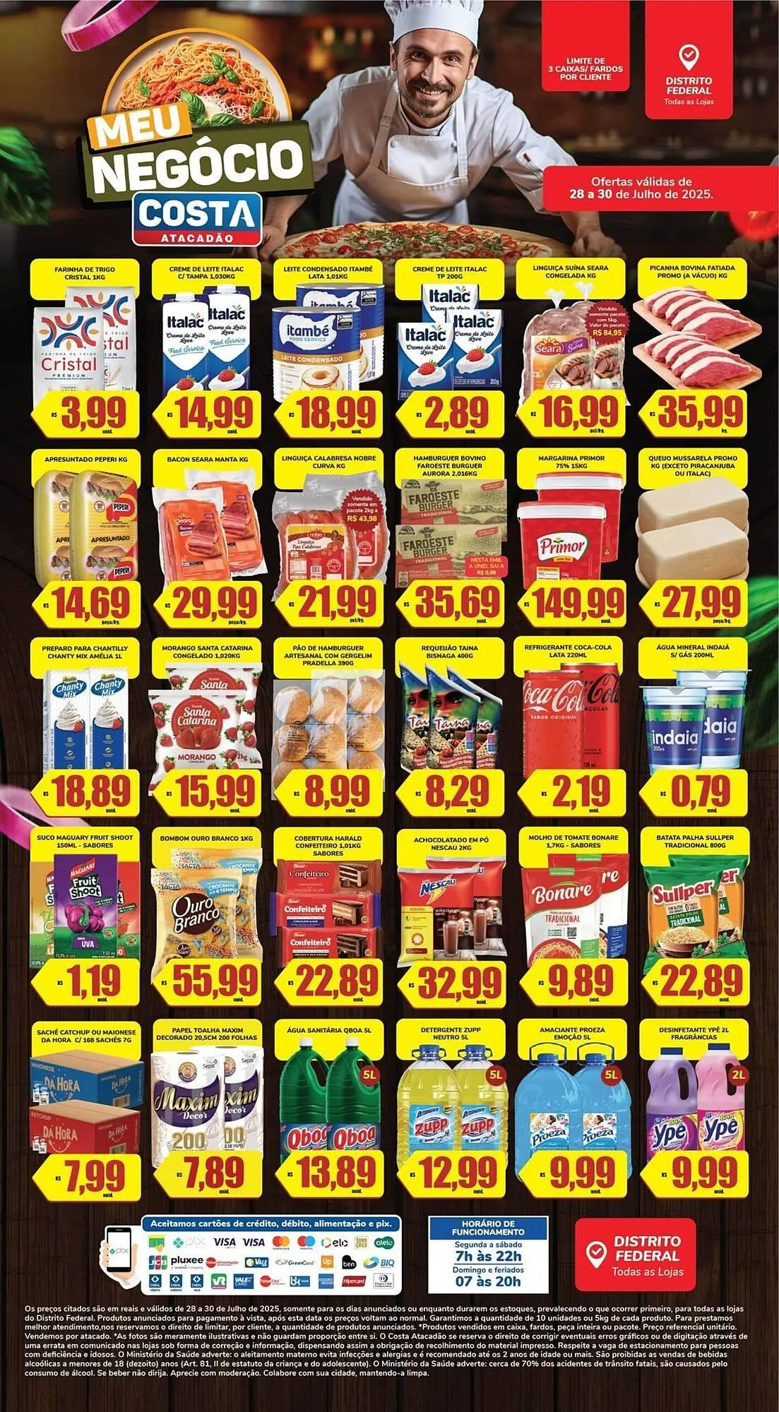Encarte de Catálogo Costa Atacadão 28 de julho até 30 de julho 2025 - Pagina 1