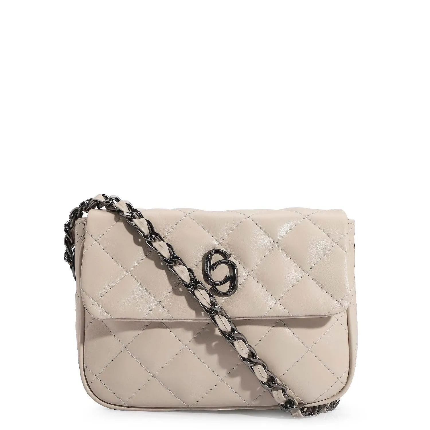 Bolsa Transversal Couro Off White