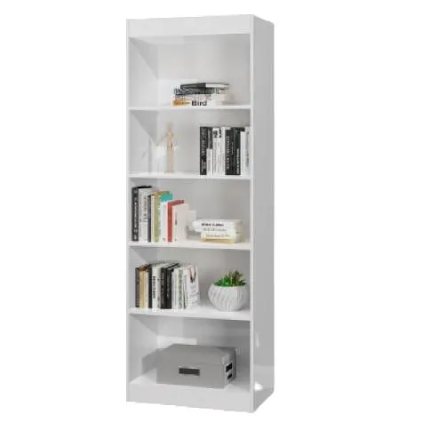 Estante Livreiro Multiuso 4 prateleiras 1,78m Office Branco J&A